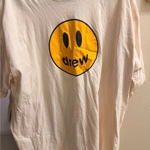 Drew House Blush Tee with Yellow Logo